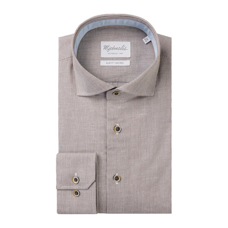 Heren Overhemd PMVH10003A Michaelis BEIGE