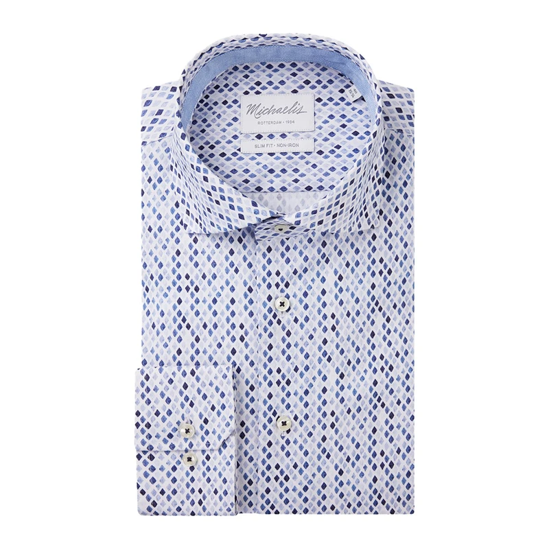 Heren Overhemd PMVH10006A Michaelis BLEU