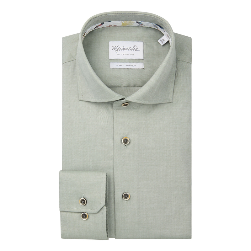 Heren Overhemd PMWH10001D Michaelis GROEN