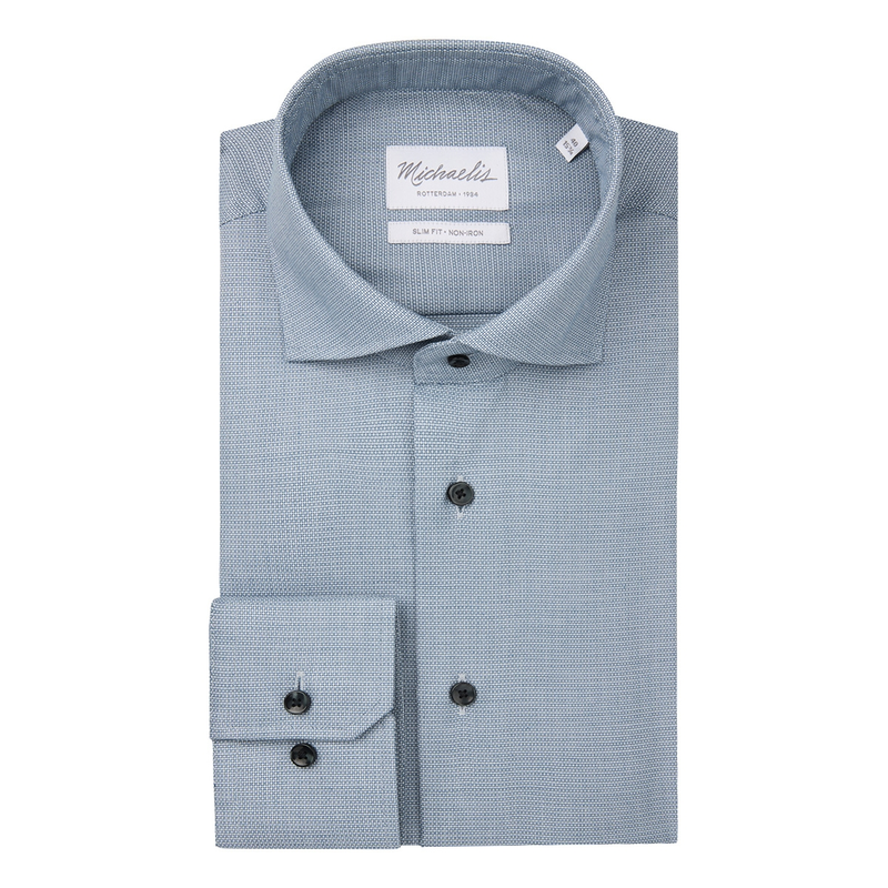 Heren Overhemd PMWH10004B Michaelis NAVY