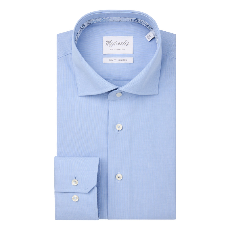 Heren Overhemd PMWH10015A Michaelis BLEU