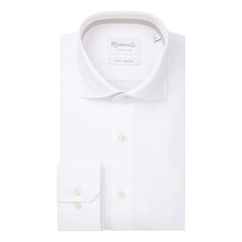 Heren Overhemd PMWH10017B Michaelis Wit