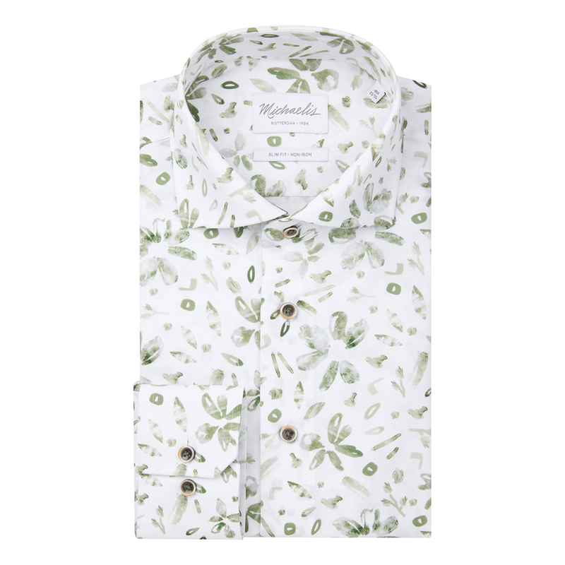 Heren Overhemd PMWH10022A Michaelis GROEN