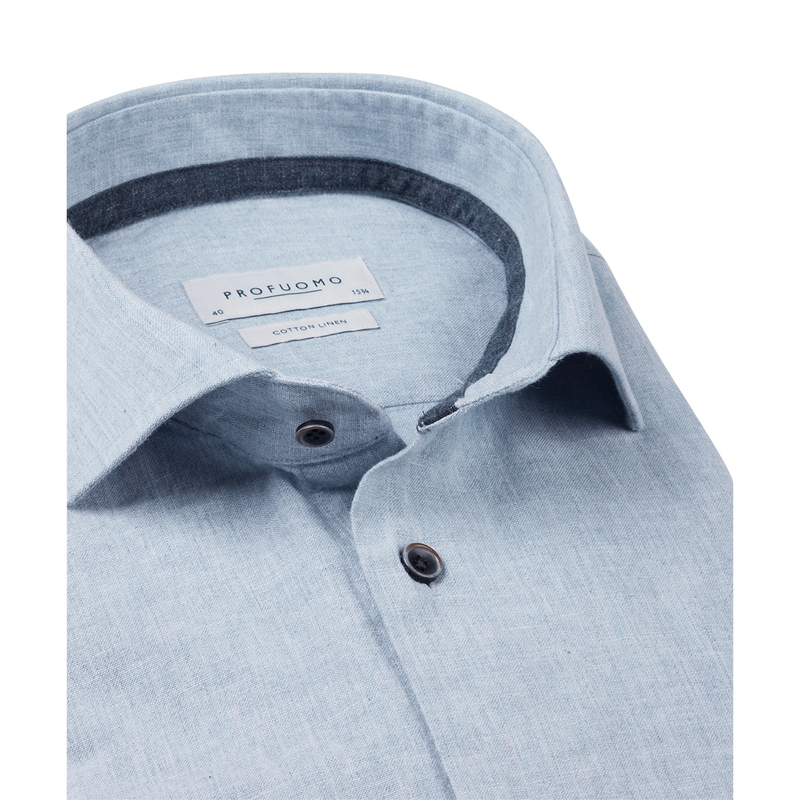 Heren Overhemd PPWH10012D Profuomo BLEU