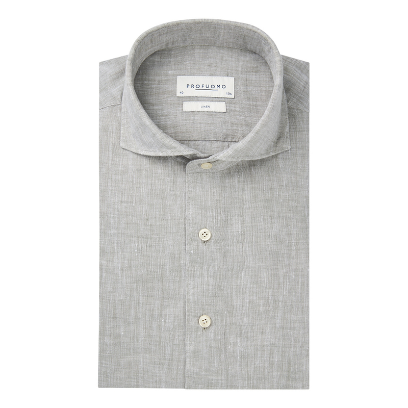 Heren Overhemd PPWH10020J Profuomo GROEN