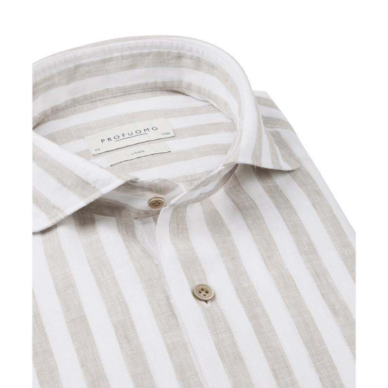 Heren Overhemd PPWH10021A Profuomo BEIGE