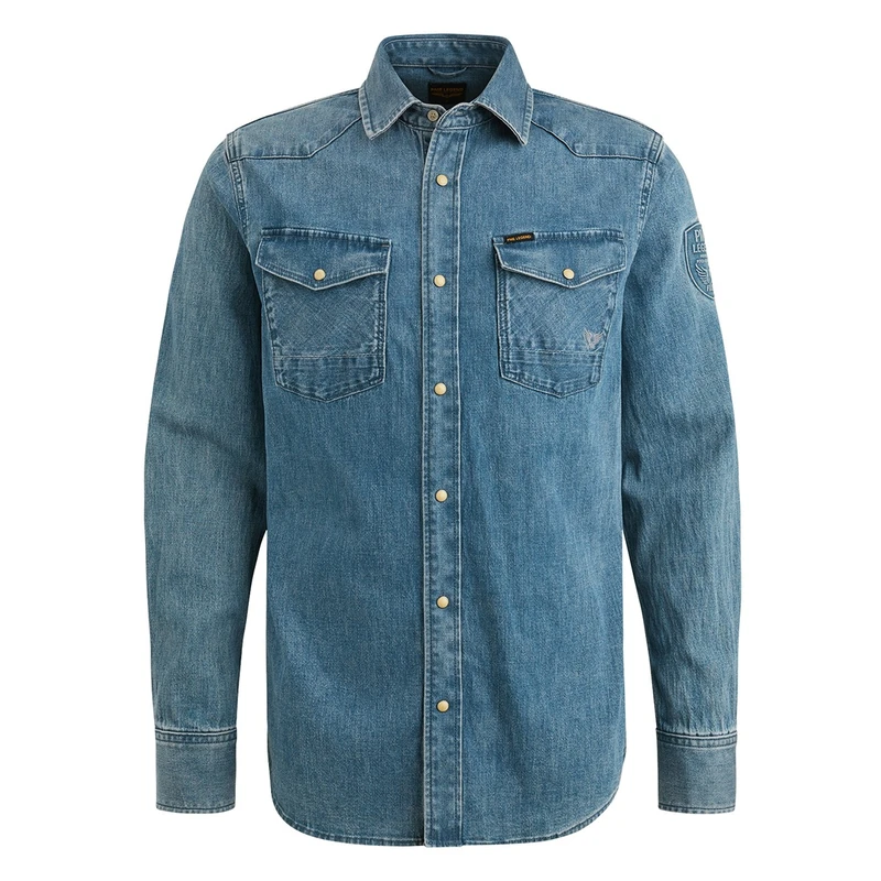 Heren Overhemd PSD2502205 PME Legend GREY DENIM