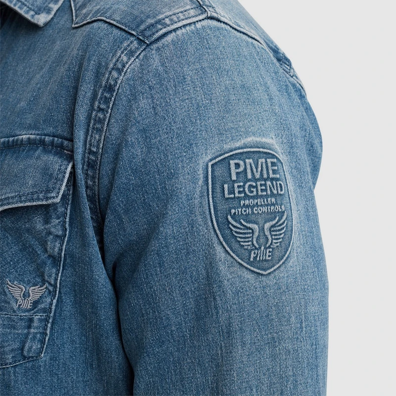 Heren Overhemd PSD2502205 PME Legend GREY DENIM