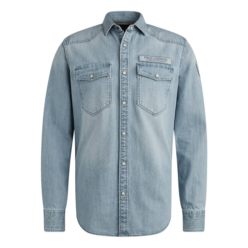 Heren Overhemd PSI2411252 PME Legend MID BLUE DENIM