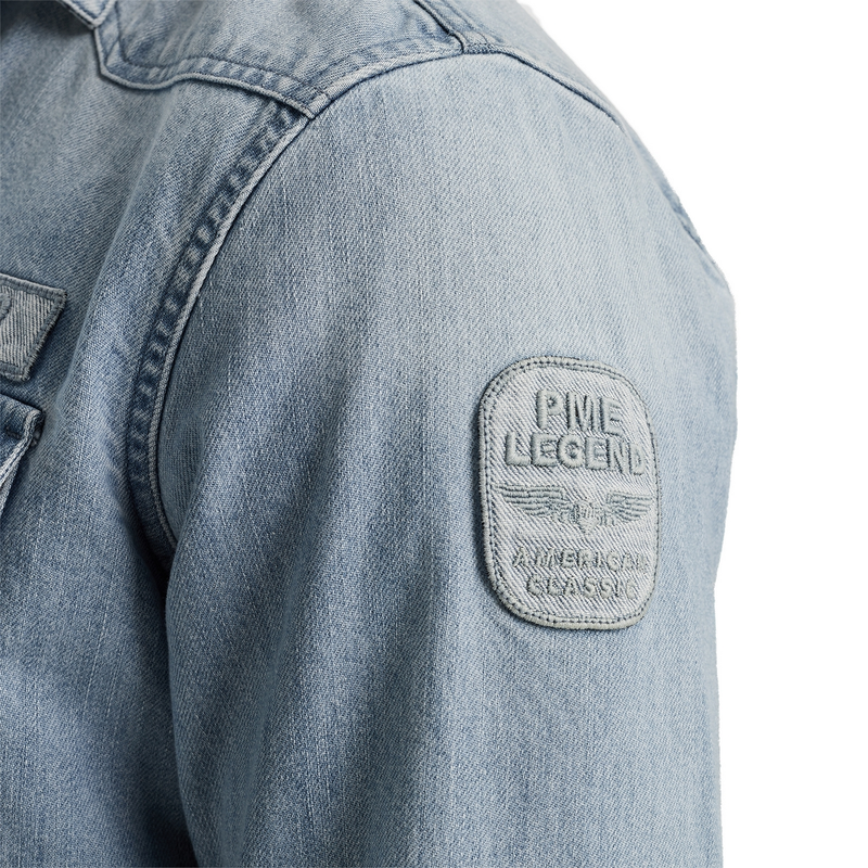 Heren Overhemd PSI2411252 PME Legend MID BLUE DENIM