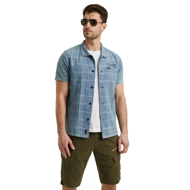Heren Overhemd PSIS2404218 PME Legend BLAUW DESSIN