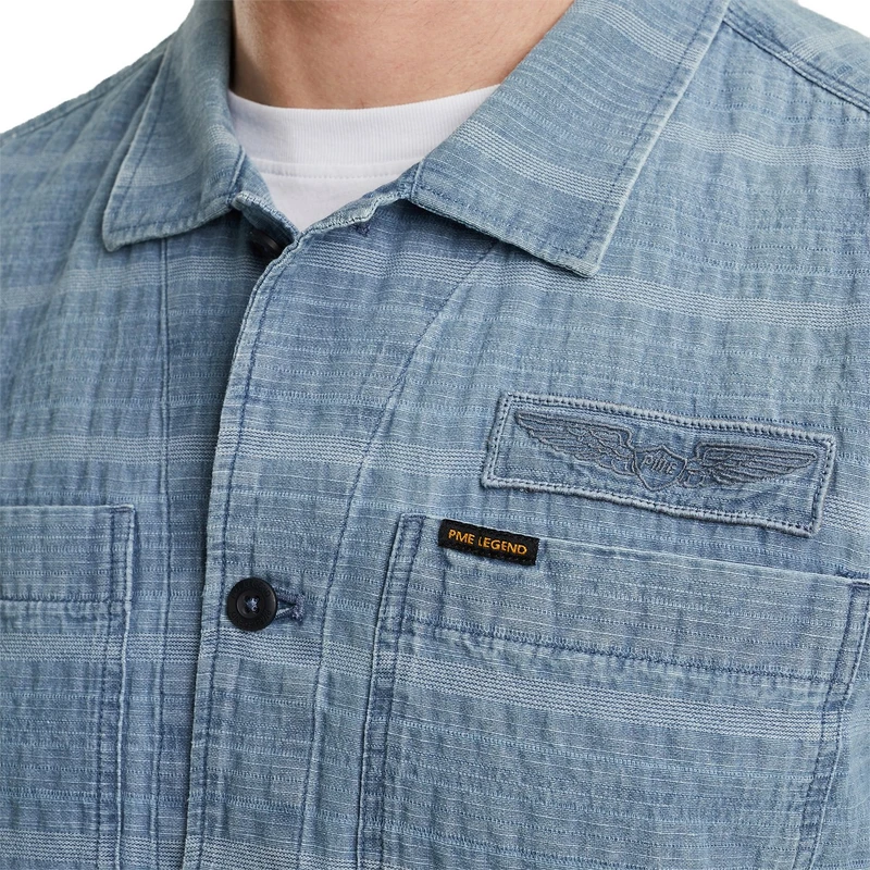 Heren Overhemd PSIS2404218 PME Legend BLAUW DESSIN