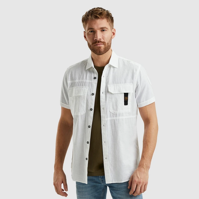 Heren Overhemd PSIS2405226 PME Legend WIT DESSIN