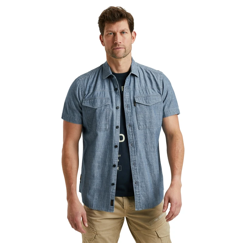 Heren Overhemd PSIS2503237 PME Legend BLAUW DESSIN