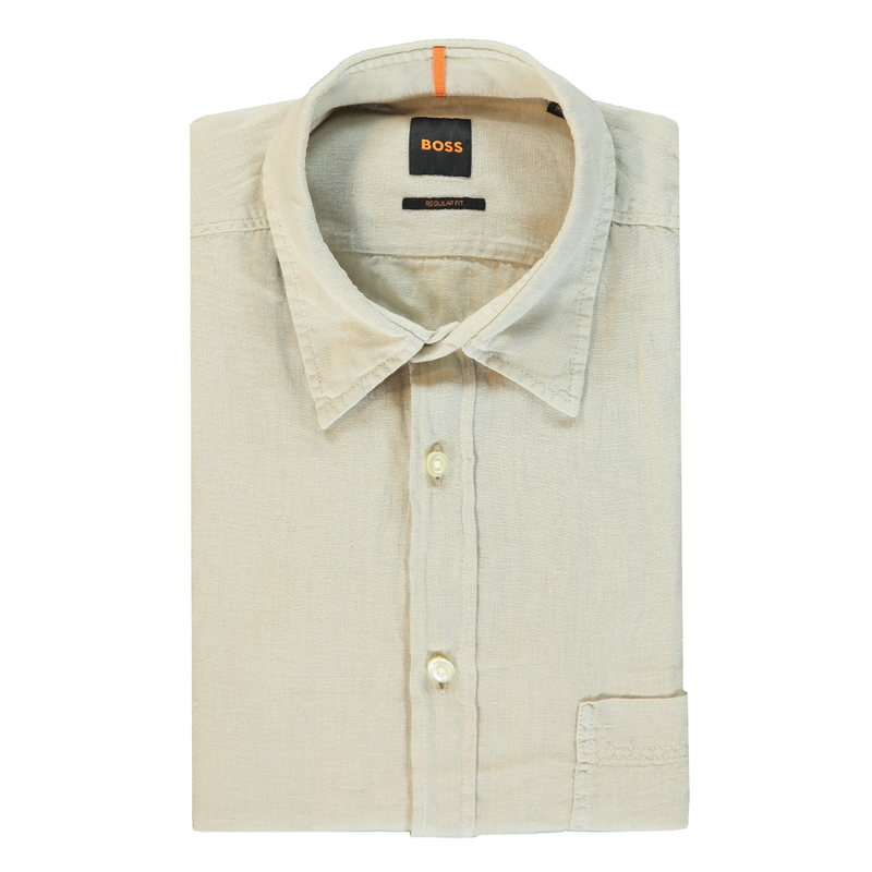 Heren Overhemd Relegant_6_M 10267858 01 BOSS BEIGE