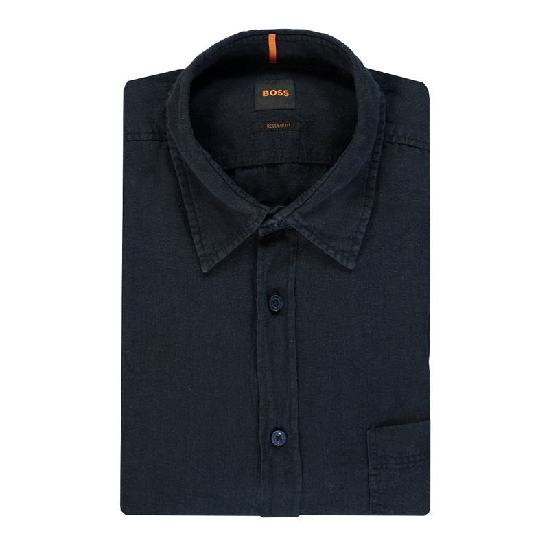 Heren Overhemd Relegant_6_M 10267858 01 BOSS NAVY