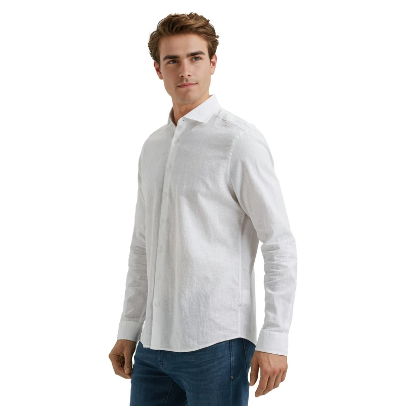 Heren Overhemd VSI2504250 Vanguard WIT DESSIN
