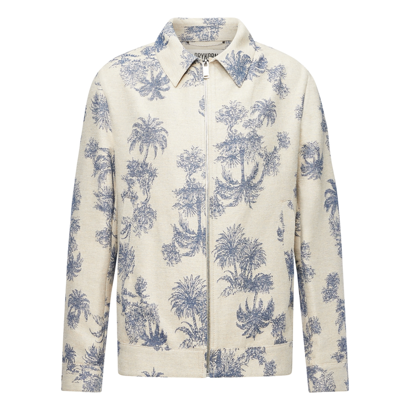 Heren Overshirt 150254 Drykorn BLAUW DESSIN
