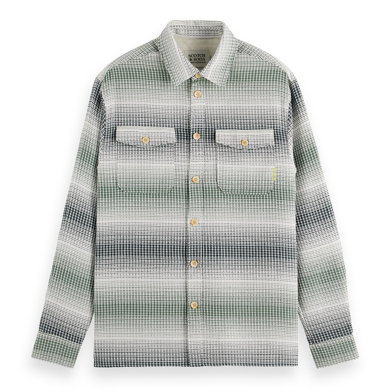 Heren Overshirt 180122300 Scotch & Soda GROEN DESSIN