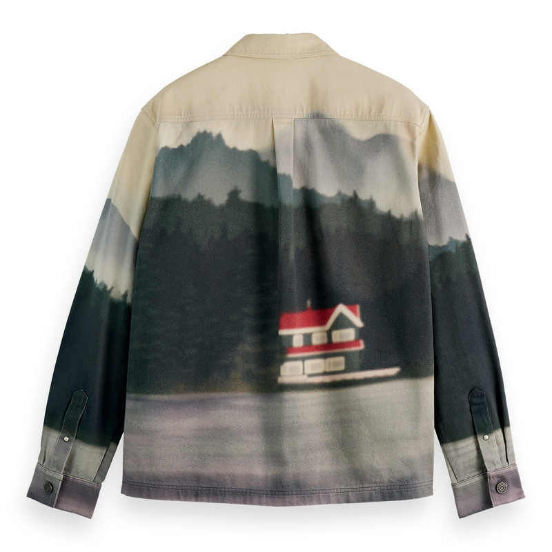 Heren Overshirt 180265021 Scotch & Soda BLAUW DESSIN