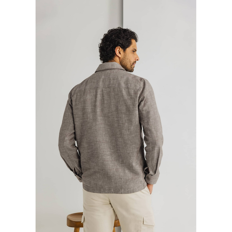 Heren Overshirt 22115336 State of Art BEIGE