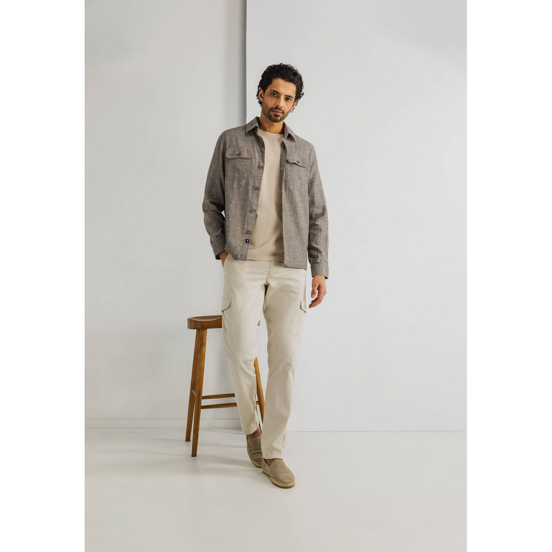 Heren Overshirt 22115336 State of Art BEIGE