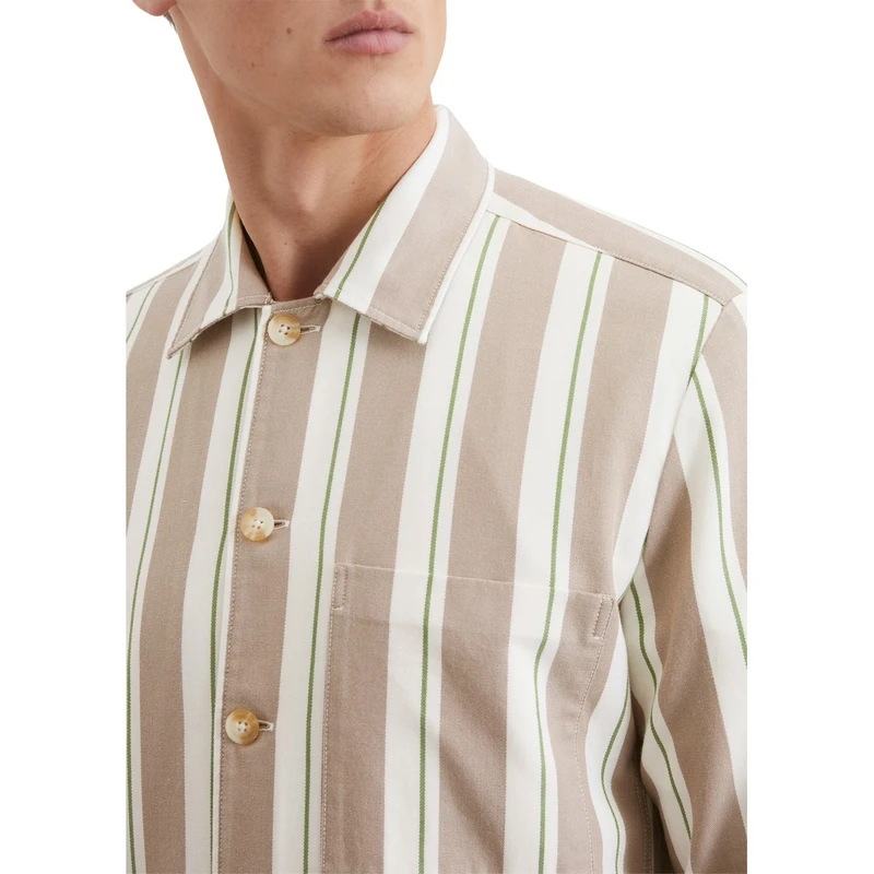 Heren Overshirt 522734874184 Marc O'Polo GRIJS MELEE