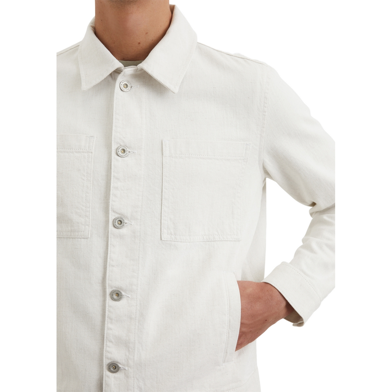 Heren Overshirt 523915425020 Marc O'Polo Wit