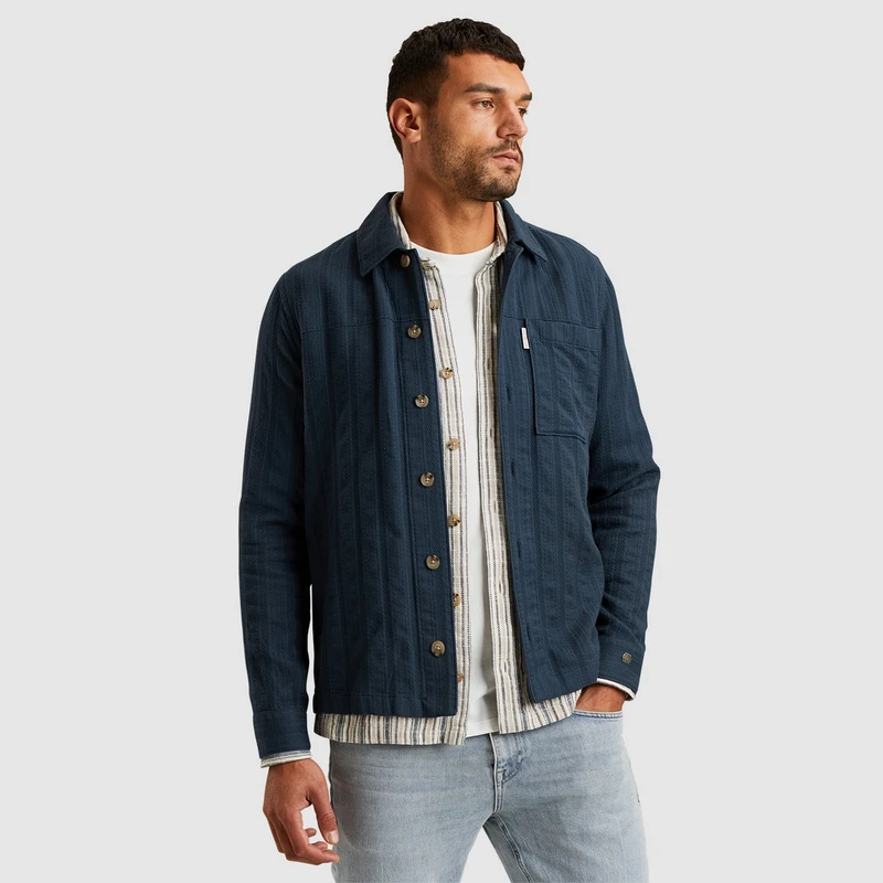 Heren Overshirt CSI2503204 Cast Iron BLEU
