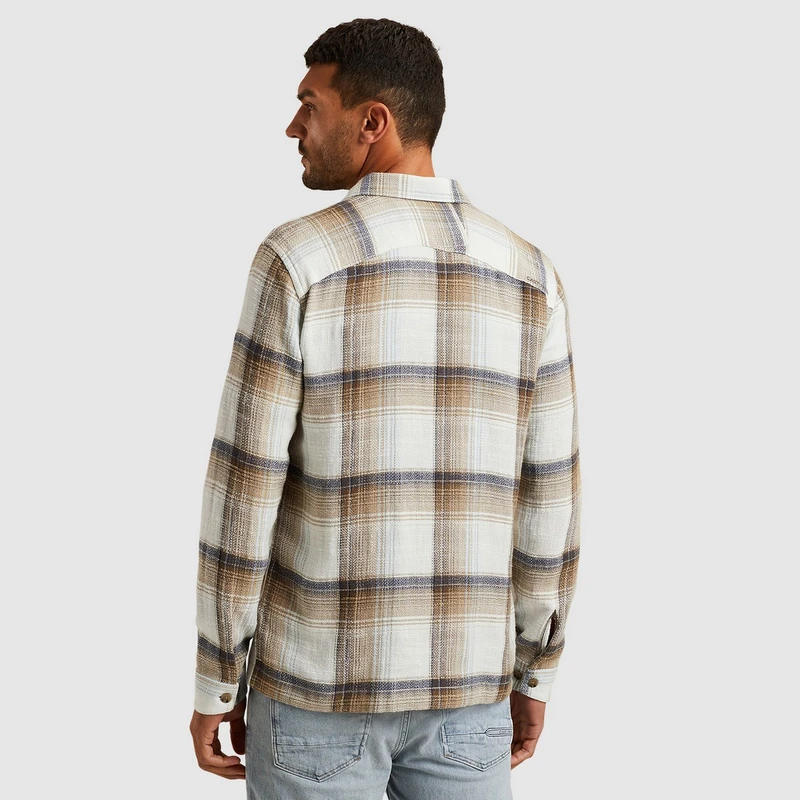 Heren Overshirt CSI2503229 Cast Iron MIDDEN BRUIN