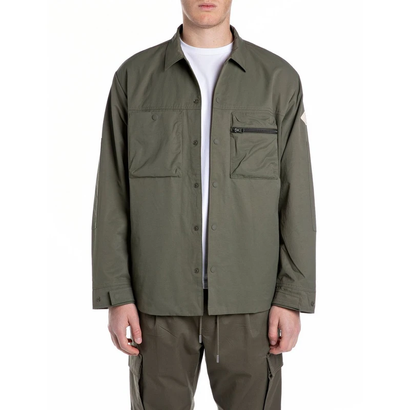 Heren Overshirt M8447.85114 Replay GROEN