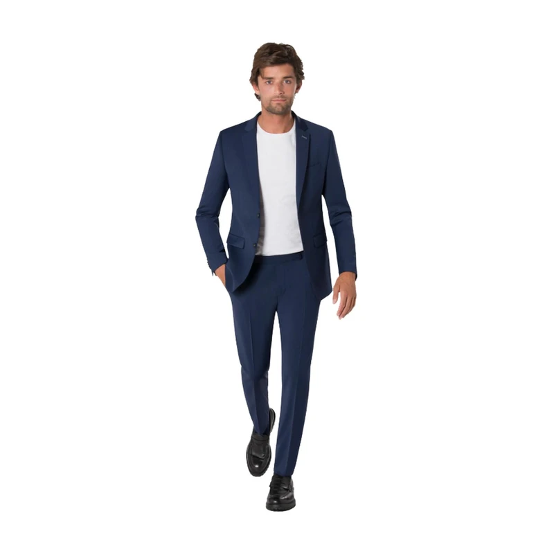 Heren Pantalon-iago 360 Benvenuto MIDDEN BLAUW