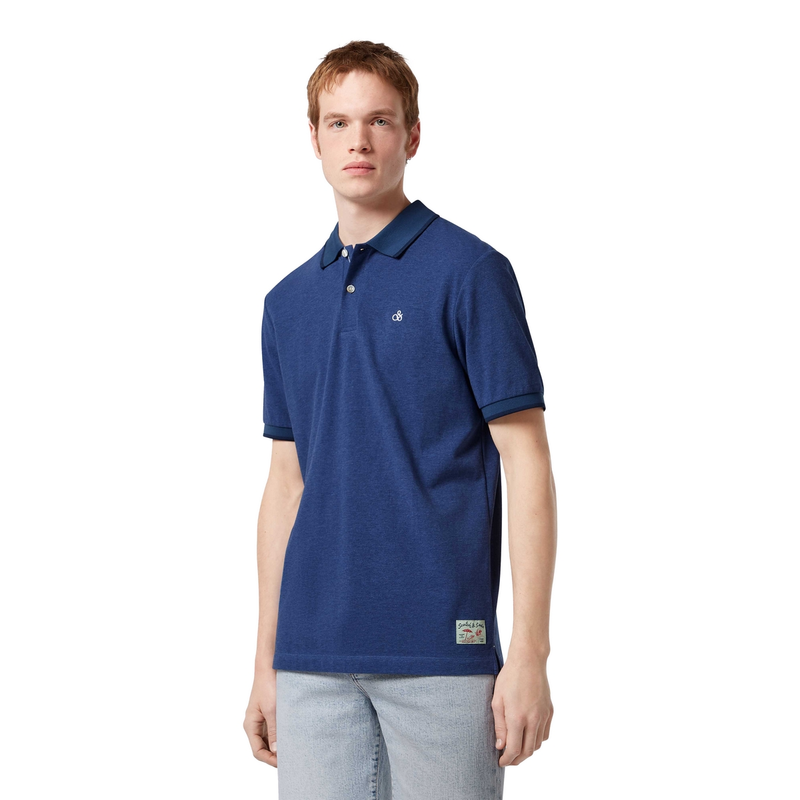 Heren Polo 180101.410 Scotch & Soda KOBALT