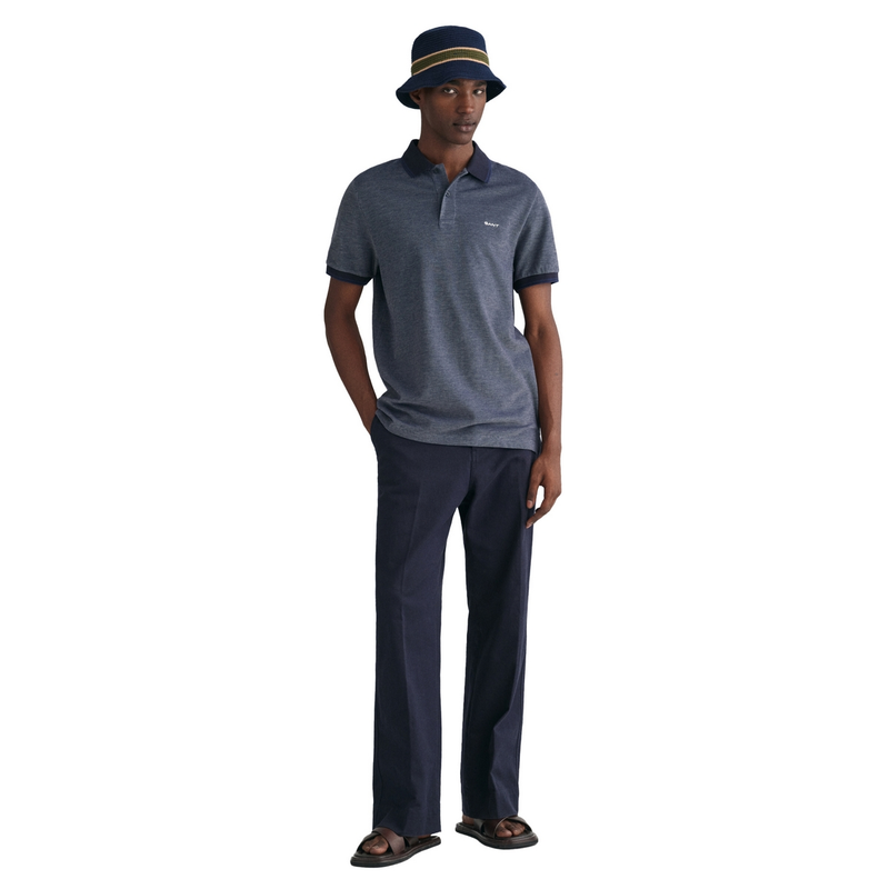 Heren Polo 2057029.423 Gant MIDDEN BLAUW