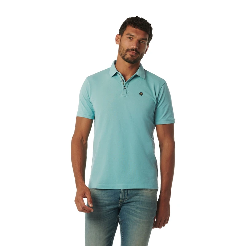 Heren Polo 23380101SN No Excess AQUA