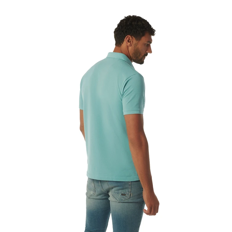 Heren Polo 23380101SN No Excess AQUA