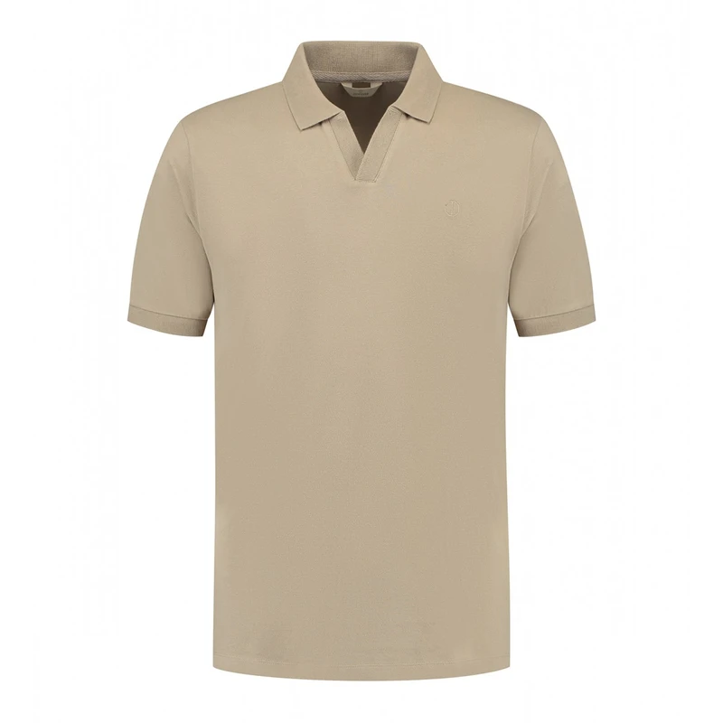 Heren Polo 240022 Bowie V-Neck Dstrezzed BEIGE