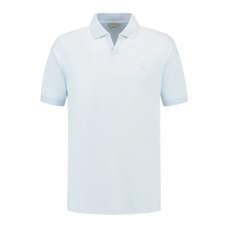 Heren Polo 240022 Bowie V-Neck Dstrezzed BLAUW MELE