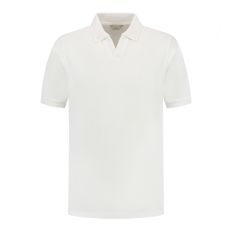 Heren Polo 240022 Bowie V-Neck Dstrezzed Wit