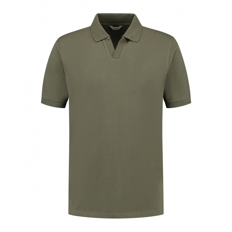 Heren Polo 240022 Bowie V-Neck Dstrezzed ARMY
