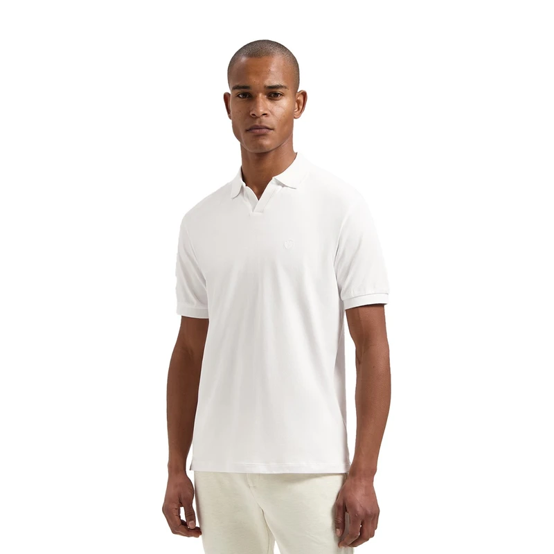 Heren Polo 240022 Bowie V-Neck Dstrezzed Wit