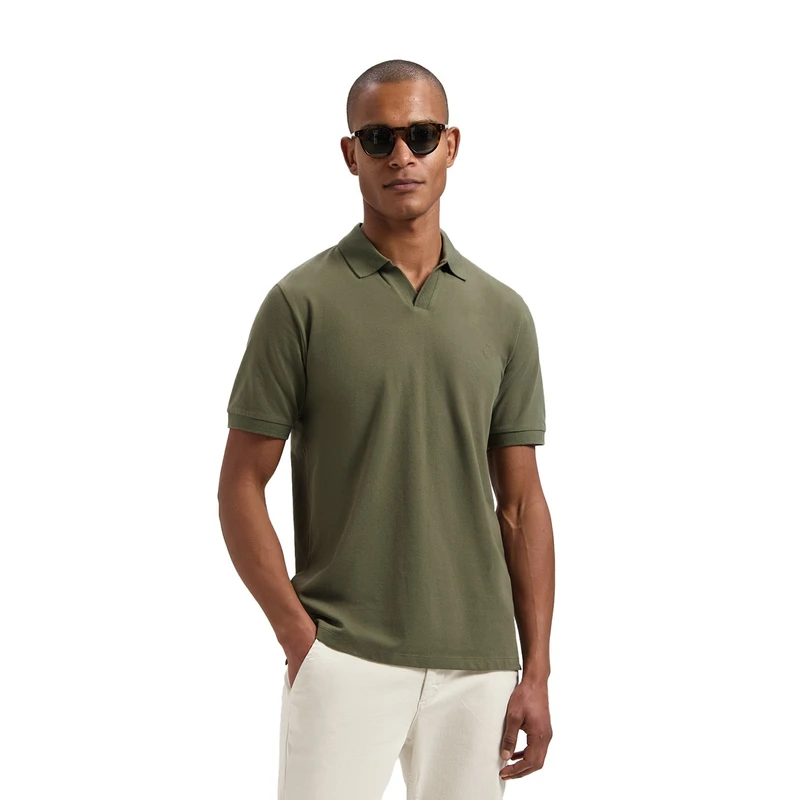 Heren Polo 240022 Bowie V-Neck Dstrezzed ARMY