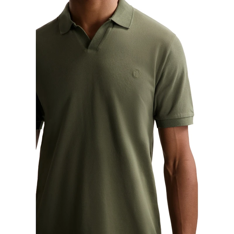 Heren Polo 240022 Bowie V-Neck Dstrezzed ARMY
