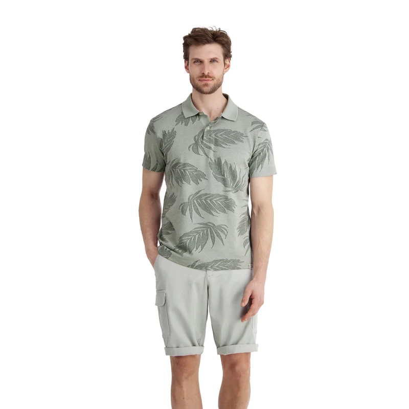 Heren Polo 2553260 Lerros MIDDEN GRIJS
