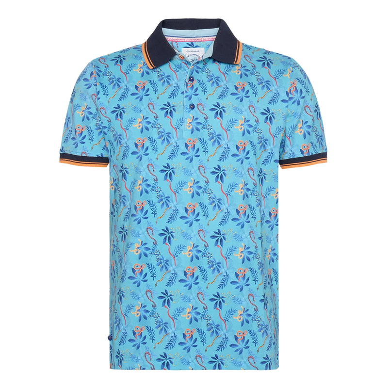 Heren Polo 31.306.610 A fish named fred MIDDEN BLAUW