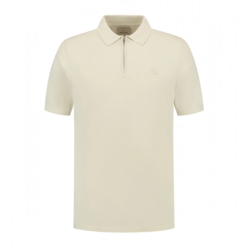 Heren Polo 420062 Dorian Zip Dstrezzed MIDDEN GRIJS