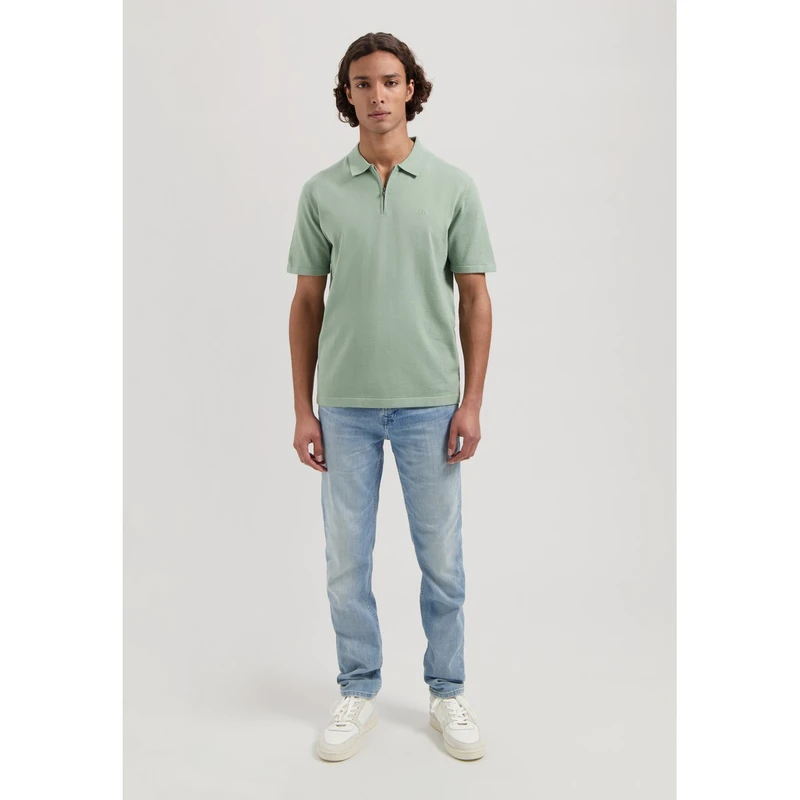 Heren Polo 420062 Dorian Zip Dstrezzed LILA