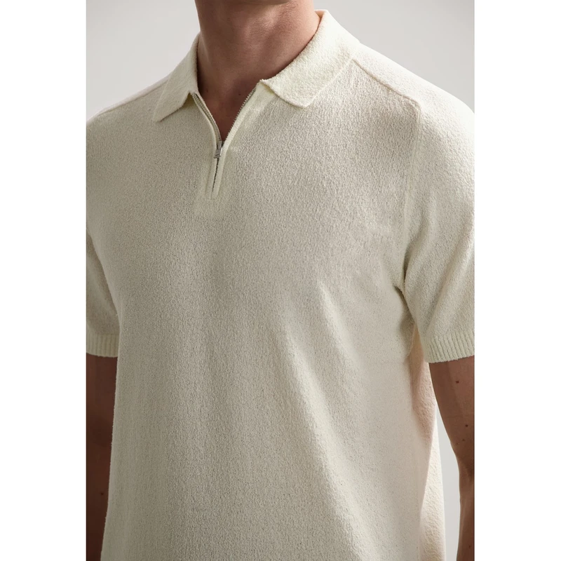 Heren Polo 421014 Pettar Dstrezzed OFF-WHITE
