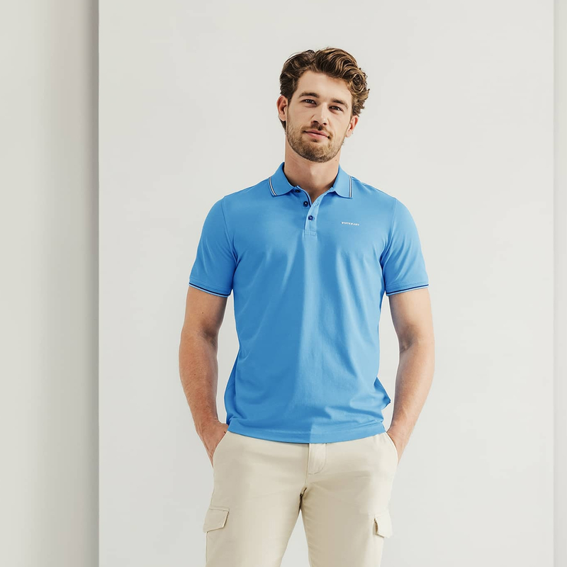 Heren Polo 46115417 State of Art MIDDEN BLAUW