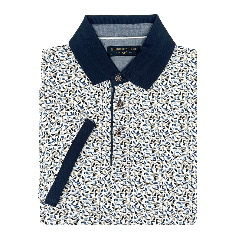 Heren Polo 5152105-73 Brighton Blue MIDDEN BLAUW